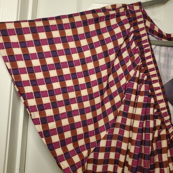NWT Ava & Viv Brown Purple Gingham Dress Size 4X - Picture 3 of 12